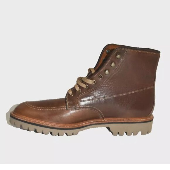 New! ALLEN EDMONDS Freeport Apron Toe Boot Brown Leather Size 10.5 D DD328A main image 4
